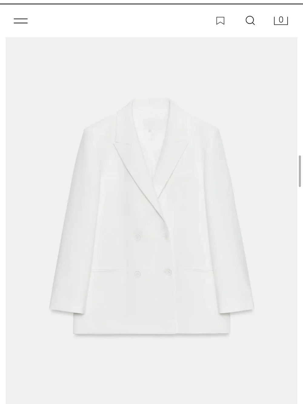 Zara White Double-Breasted Blazer - Picture 5 of 5